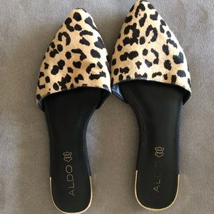 ALDO cheetah slide on flats